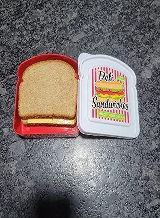 Bexter Set of 3 Toast Shaped Sandwich Boxes Food Storage Sandwich Containers, 2 cups / 16 oz / (Pack of 3) - Image 4